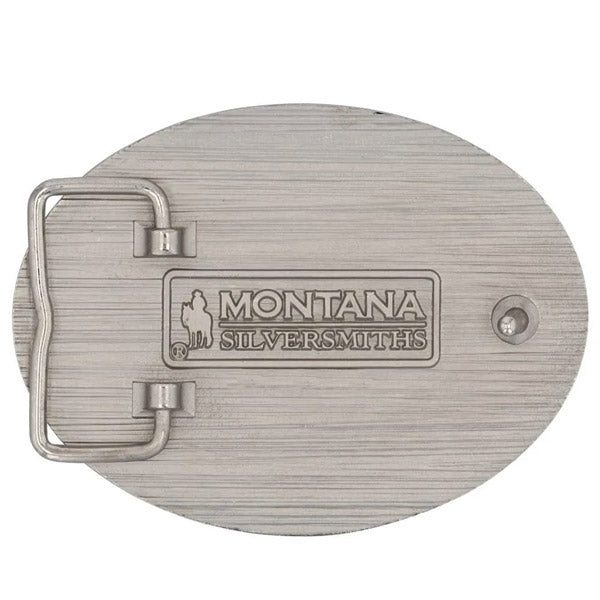 Montana Silversmiths A890CST Cowboy Sh*t Antiqued Belt Buckle back