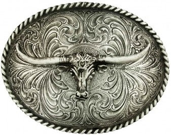 M&F 37981 Oval Long Horn Belt Buckle