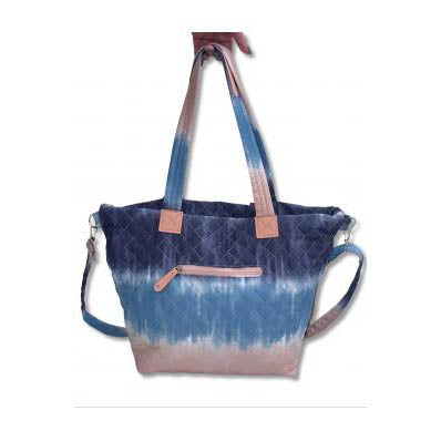 Puppie Love SPLA224 Striped Tie Dye Quilted Tote Bag Back View