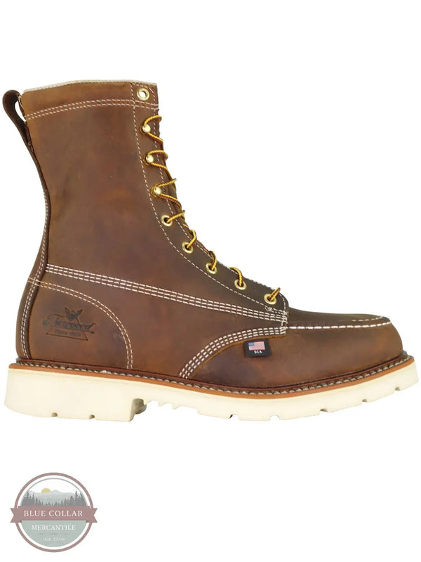 Thorogood 804-4378 American Heritage 8 Inch Trail Crazyhorse Steel Moc Toe Work Boot Maxwear90™ side view