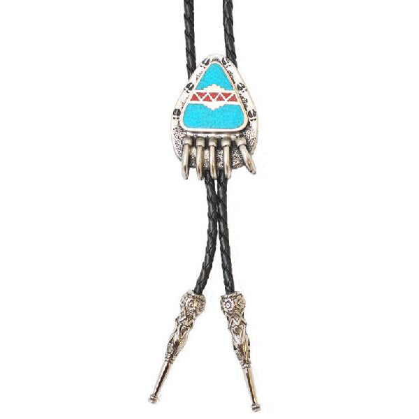 Western Express BT-252 Turquoise Bear Claw Bolo