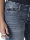 Wrangler 09MWZDW Mae Retro Boot Cut Jeans in Deadwood front pocket
