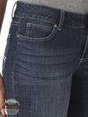 Wrangler 9MWZDO Mae Essential Boot Cut Jeans in Dark Wash front pocket