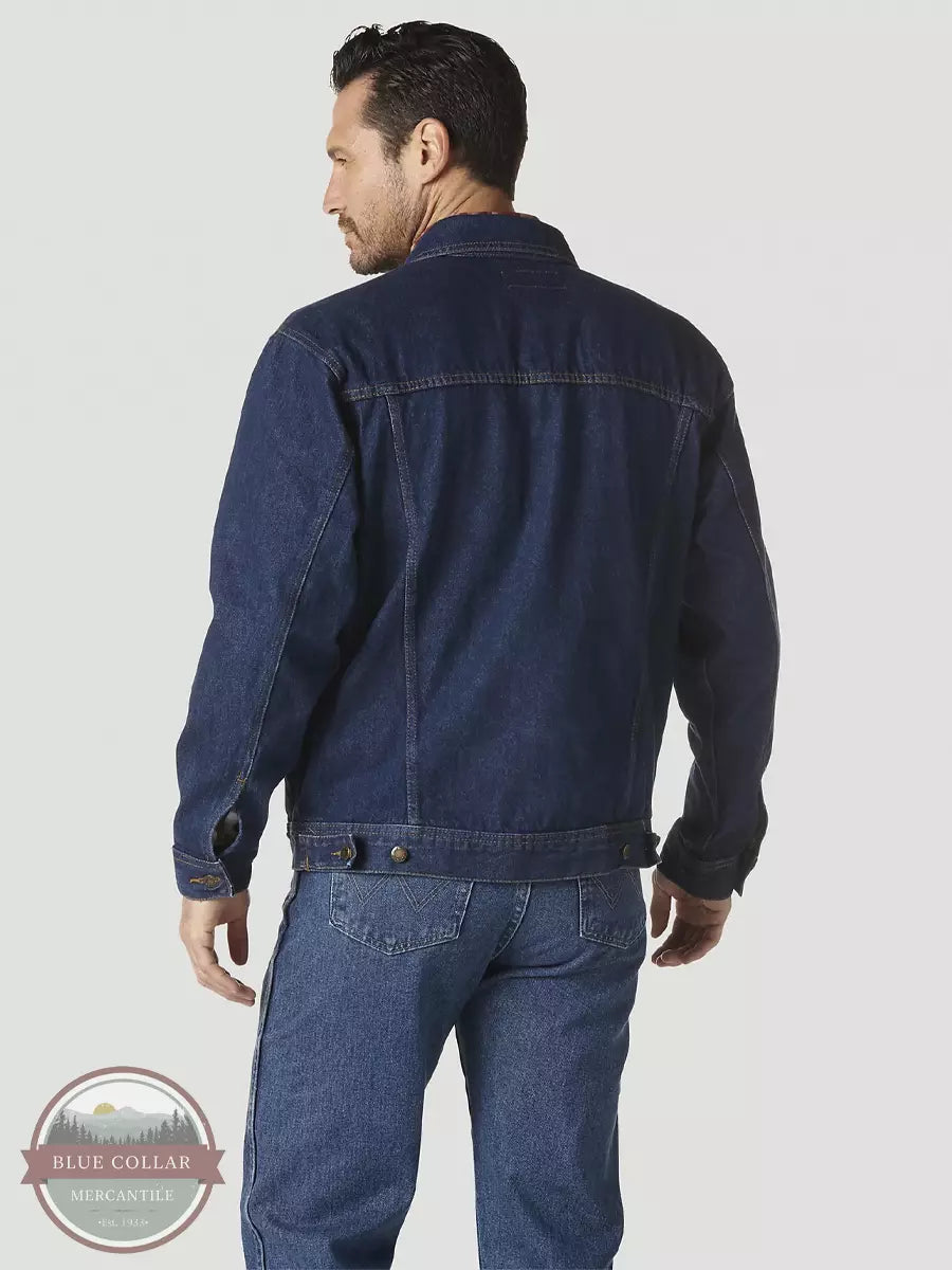 Wrangler RJK30AN Rugged Wear® Denim Jacket in Antique Indigo Back View
