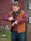 Wyoming Traders Cody Concealed Carry Vest with Collar lifestyle image