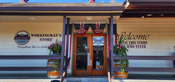 Blue Collar Mercantile THe Workingman's Store front porch view in Winchester, VA