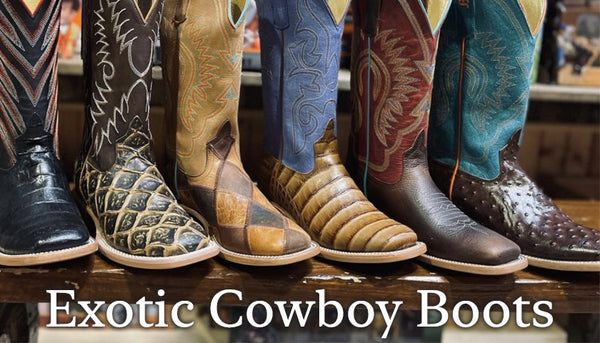 exotic western cowboy boots blue collar mercantile workingmans store