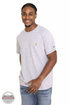 Carhartt 104616 Big & Tall Force® Relaxed Fit Midweight Short-Sleeve Pocket T-Shirt Heather Gray Front View
