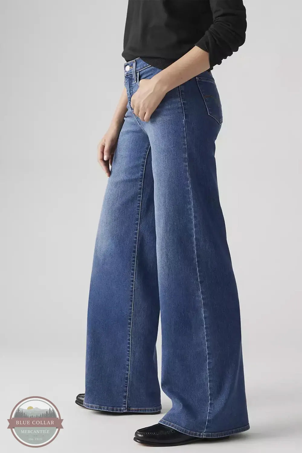 Levi's 001PZ-0001 318 Ladies Shaping Wide Leg in Clever Girl side view