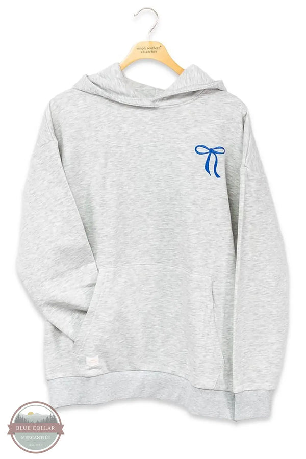 Simply Southern 0226-HD-ALICE-LTGRM Born To Be Wild Hoodie front shown on hanger