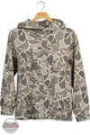Simply Southern 0226-YTH-MN-HD-THRML-LTCAMO Kid's Camo Thermal Hoodie shown on Hanger