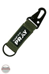 Tap To Pray® 100-455 Green Tactical Carabiner Keychain shown