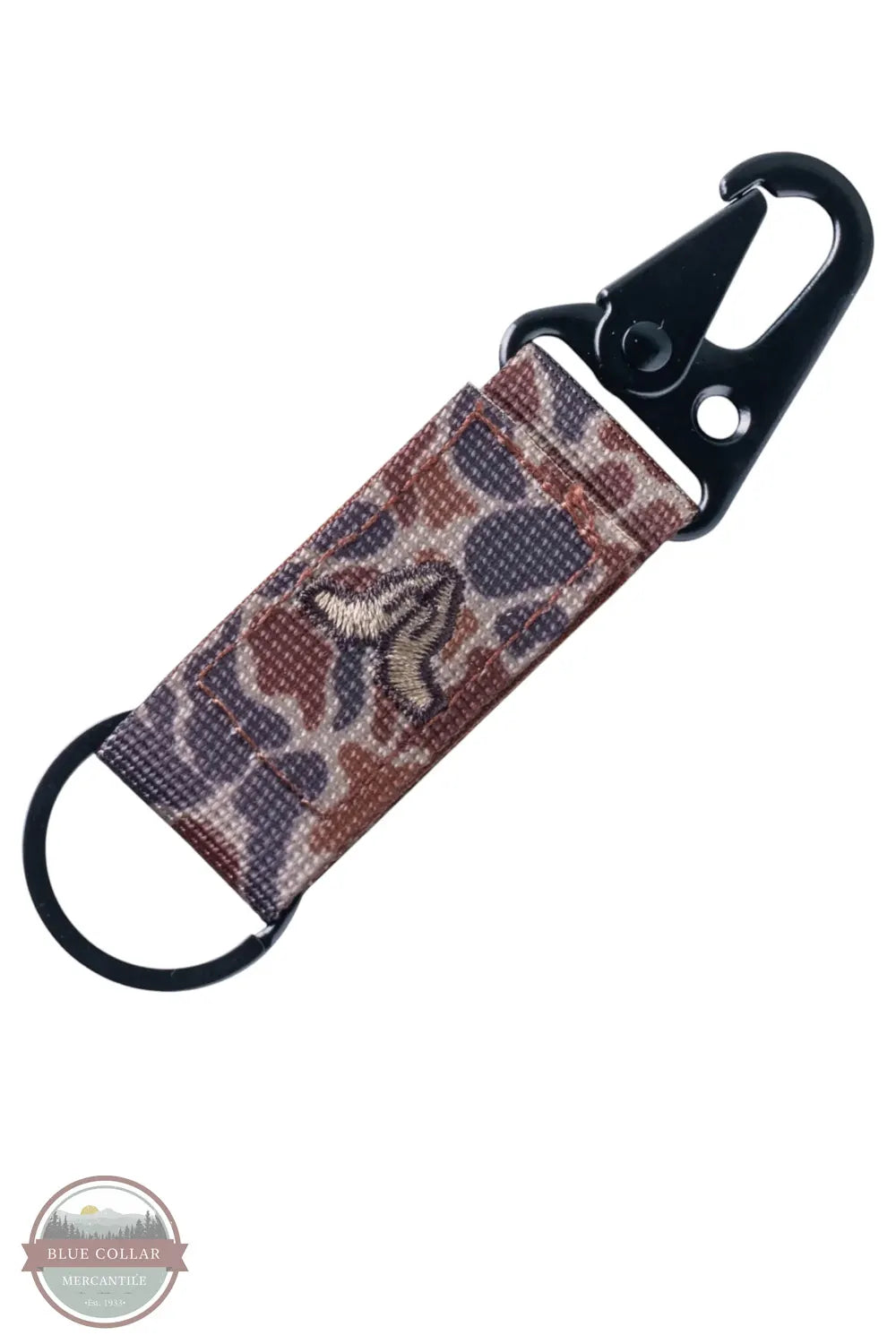 Versible's 100-553 Sahara Camo Tactical Carabiner Keychain Tap To Pray® shown alone