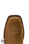 Ariat 10074284 Activator Chelsea Waterproof Steel Tow Work Boot in Rye Brown toe view