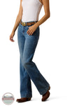 Ariat 10079053 Women's Perfect Rise Revel Vilma Ultrastretch Trouser Jean in Sky Valley side view of model wearing jeans