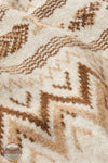 Ariat 10079254 Women's Lodge Sweater in Oatmeal Heather close up of pattern of the sweater