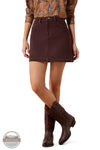 Ariat 10079671 Women's Cavalry Mini Skirt in Chocolate Plum front view of skirt