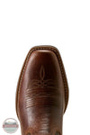 Ariat 10080295 Lucera Narrow Cutter Toe Western Boot in Deepest Tan / Chocolate Snake Print toe detail shown