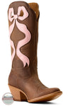 Ariat 10080307 Beaux J Toe Western Boot in Weathered Tan/Baby Pink main 3/4 view