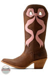 Ariat 10080307 Beaux J Toe Western Boot in Weathered Tan/Baby Pink side view
