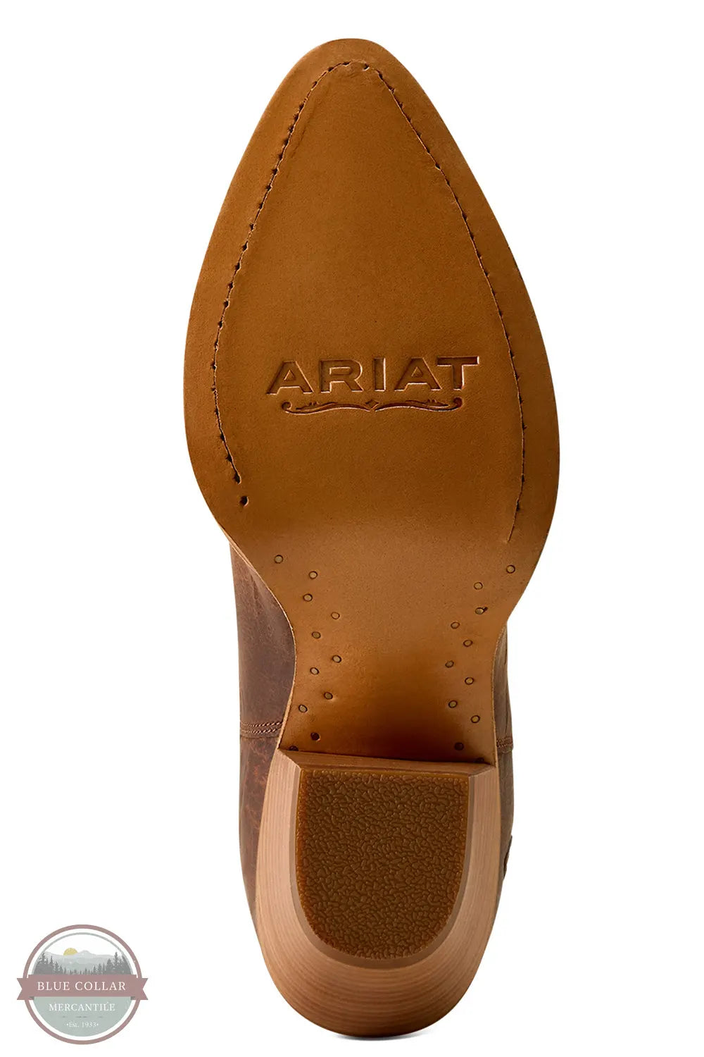 Ariat 10080307 Beaux J Toe Western Boot in Weathered Tan/Baby Pink sole detail view