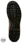 Ariat 10080326 Cooper Chelsea Boot in Distressed Tan. A close-up view of the treaded outsole of a brown boot on a white background, with a circular Blue Collar Wholesale logo watermark in the bottom-left corner.