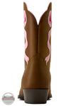 Ariat Girl's Lil Beaux D Toe Western Boot in Distressed Brown back heel shown