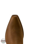 Ariat Girl's Lil Beaux D Toe Western Boot in Distressed Brown snip toe detail shown