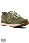 Ariat Men's Ranch Runner Shoe in Olive Suede 10080443 main 3/4 view of shoe