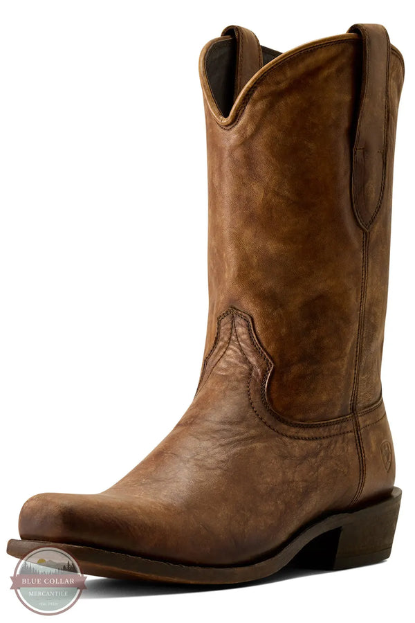 Ariat 10080467 Knoxville Square Toe Western Boot in Gravel Brown opposite 3 quarter view of boot