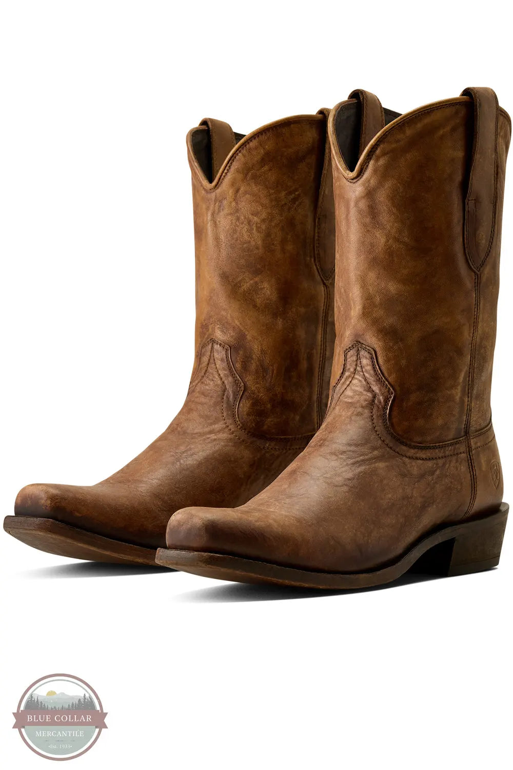 Ariat 10080467 Knoxville Square Toe Western Boot in Gravel Brown pair shown together