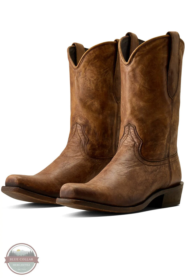 Ariat 10080467 Knoxville Square Toe Western Boot in Gravel Brown pair shown together