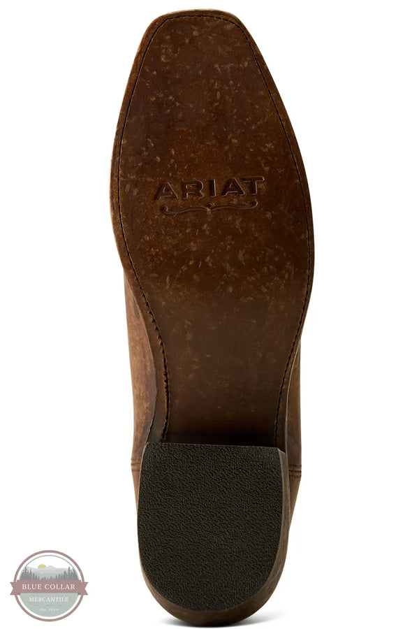 Ariat 10080467 Knoxville Square Toe Western Boot in Gravel Brown bottom sole view