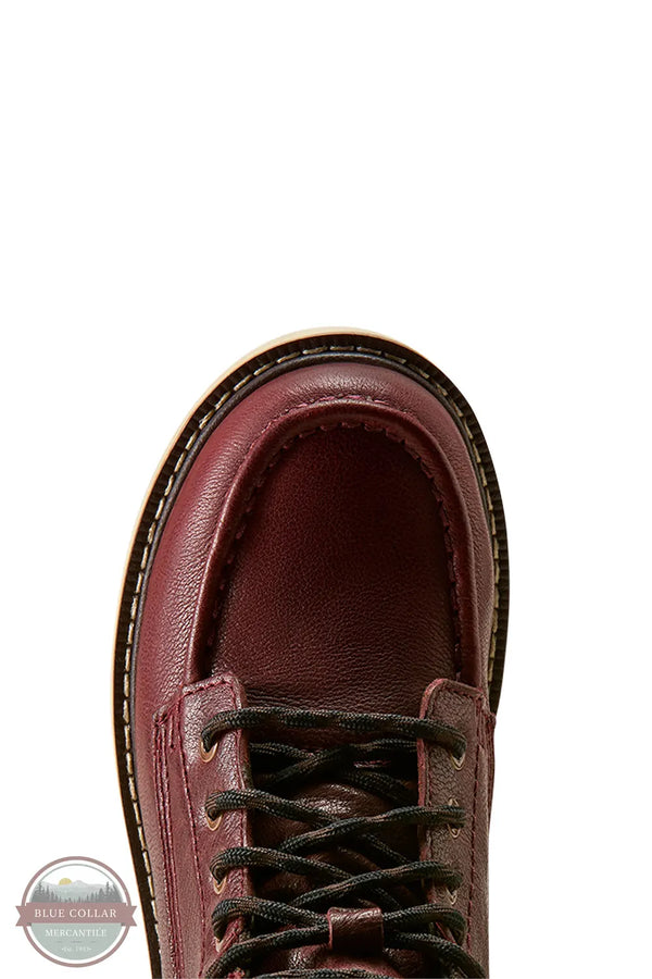 Ariat 10080477 Women's Rebar Lift 6" Work Boot in Cranberry toe detail view