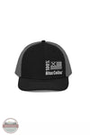 100 Percent Blue Collar 1BC0031 100% Blue Collar Crosswrench Flag Cap in Black/Charcoal Front View