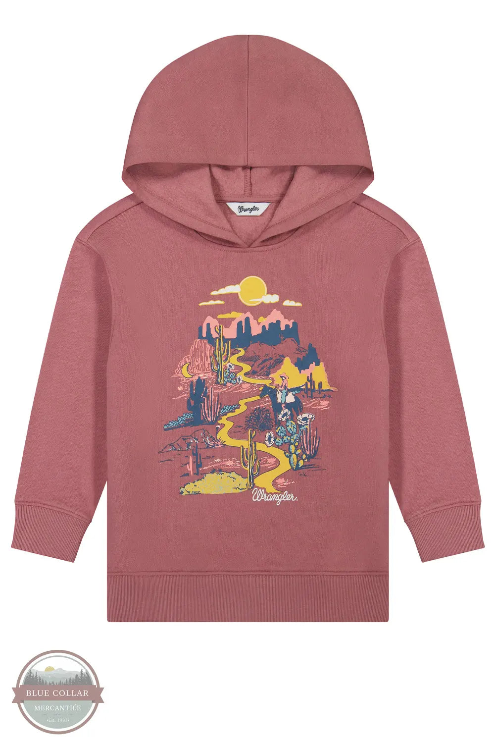 Wrangler 112382660 Girl's Adventure Graphic Pullover Hoodie in Red/Pink
