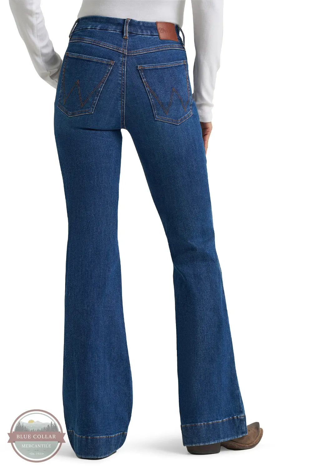 Wrangler 112382765 Women's Bespoke High Rise Trouser Jean in Reina rear view
