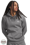 Under Armour Men's UA Icon Fleece Hoodie (Style 1373880-012) on model front shown