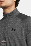Under Armour 1382797-025 Men's UA Tech Textured 1/2 Zip Sweatshirt zipper detailed view