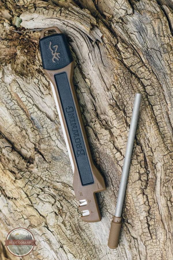 Browning Primal Knife Sharpener Tool 3220423 main image with product shown on bark background