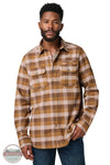 5.11 Tactical 72532 Lester Heavyweight Flannel Long Sleeve Shirt in Dark Earth Check (1304) front model view