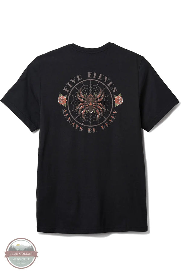 5.11 Tactical 76166AFU Bladed Spider Short Sleeve T-Shirt in Black back view
