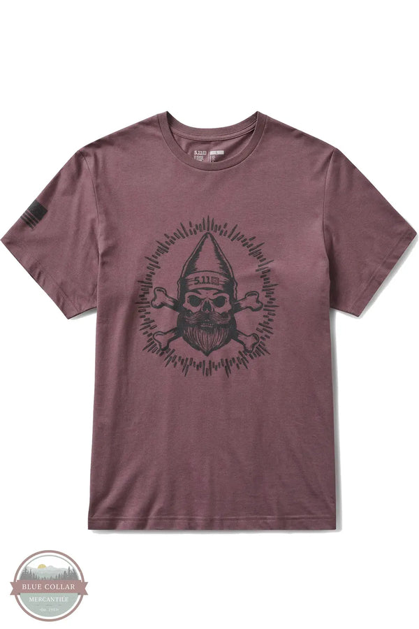 5.11 Tactical 76166AJW Defender Short Sleeve T-Shirt in Raisin front view