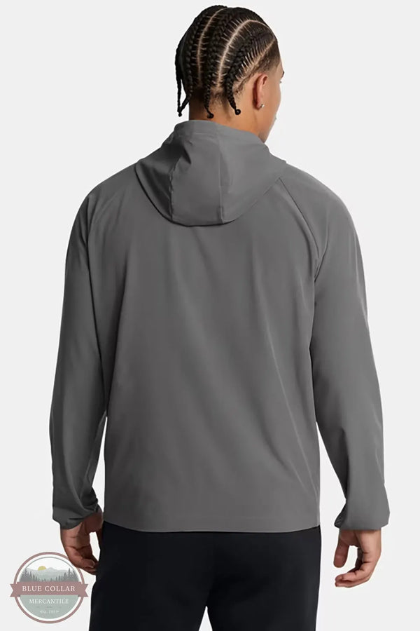 Under Armour 6003001-025 Men's UA Vibe Woven Windbreaker Jacket in Castlerock / Black back view