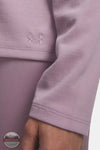 Under Armour 6004038 UA Expanse ColdGear Infrared Hoodie shown in mauve logo detail
