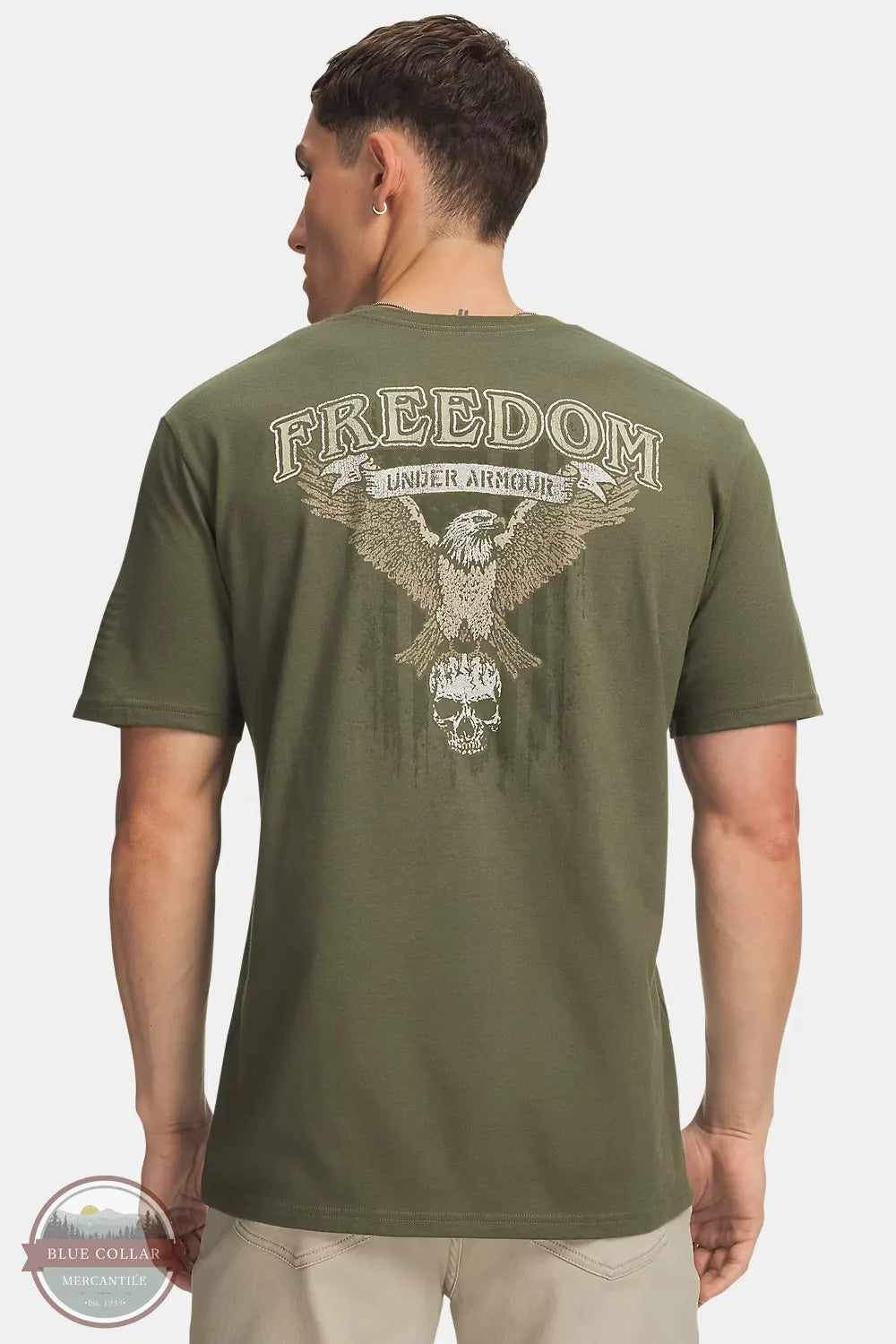 Under Armour 6013375-390 Men's UA Freedom Eagle Short Sleeve T-Shirt back view