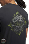 Under Armour 6013822-016 Men's UA Diamond Mountain Short Sleeve T-Shirt in Anthracite / Warm Olive close up imprint