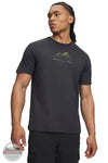 Under Armour 6013822-016 Men's UA Diamond Mountain Short Sleeve T-Shirt in Anthracite / Warm Olive front view