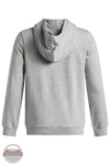 Under Armour 6015360-035 Boy's UA Freedom Big Flag Logo Youth Hoodie in Gray, Back Shown