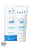 Inis 8015556 Nourishing Hand Cream 2.6FL. OZ. Inis Nourishing Hand Cream 75ml tube and its matching retail box, featuring a white and blue design with the brand name 'inis' and a circular ocean graphic.